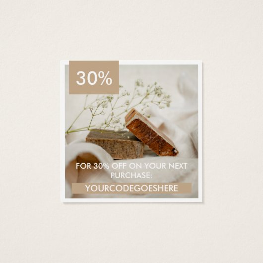 Tan White Photo & Code Promo Merci (Dos)