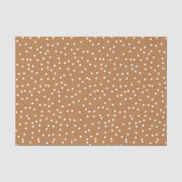 Tan & Witte Confetti Polka Dots Tissuepapier