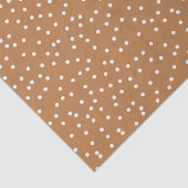 Tan & Witte Confetti Polka Dots Tissuepapier (Detail)