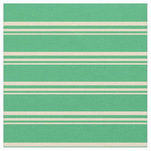 Tan & Zee Green Stripes/Lines Patroon Stof