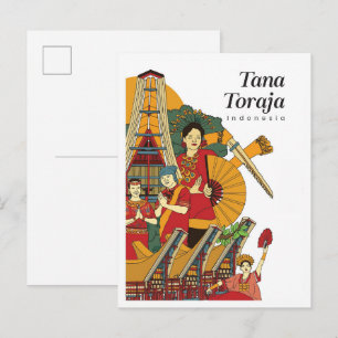 Tana Toraja Indonesië Reizen Briefkaart