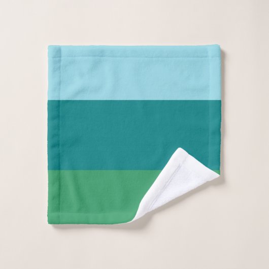 Tanager Turquoise, Blauwgroen Blue en Kelly Green  Bad Handdoek (Wasdoekje)