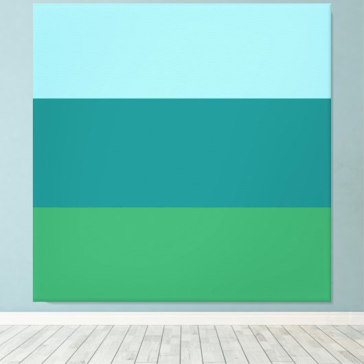 Tanager Turquoise, Blauwgroen Blue en Kelly Green Canvas Afdruk (Insitu (Houten vloer))