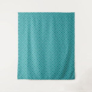 Tanager Turquoise en Blauwgroen Blue Duo Tone Herh Wandkleed