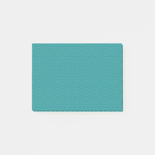 Tanager Turquoise en Blauwgroen Blue Repat Pattern Post-it® Notes (Voorkant)