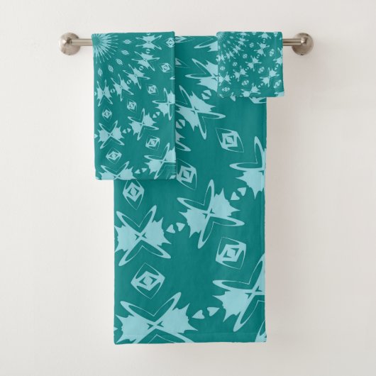 Tanager Turquoise et Bleu sarcelle Motif Abstrait (En situation)