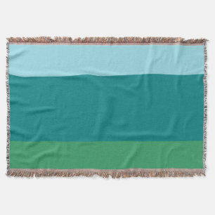Tanager Turquoise, Teal Blue en Kelly Green Horiz Deken