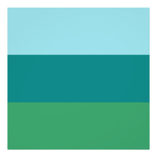 Tanager Turquoise, Teal Blue en Kelly Green Horiz Foto Afdruk