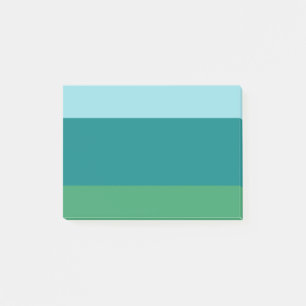 Tanager Turquoise, Teal Blue en Kelly Green Horiz Post-it® Notes