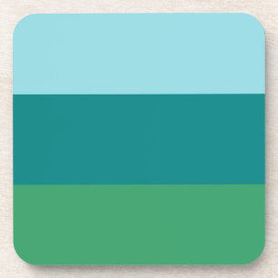 Tanager Turquoise, Tealblauw en Kellygroen Horiz Bier Onderzetter