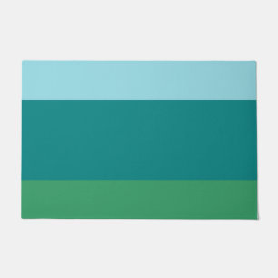 Tanager Turquoise, Tealblauw en Kellygroen Horiz Deurmat