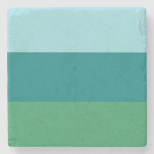 Tanager Turquoise, Tealblauw en Kellygroen Horiz Stenen Onderzetter
