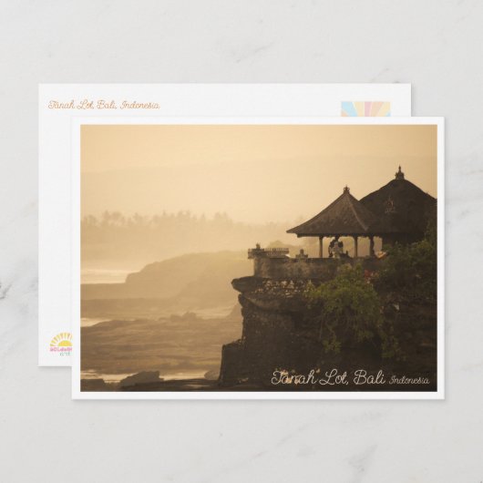 Tanah Lot Temple Bali Postcard Feestdagenkaart (Voorkant / Achterkant)