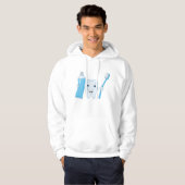 Tand- en tandenborstel Mannen hoodie (Voorkant volledig)