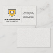 Tand Geel Schild Icoon Visitekaartje (Voorkant / Achterkant)