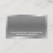 Tand Logo | Metallieke Achtergrond Visitekaartje (Achterkant)