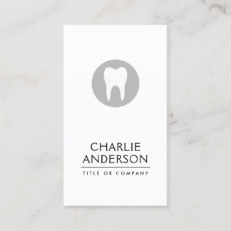 Tand logo verticaal modern minimalistisch visitekaartje