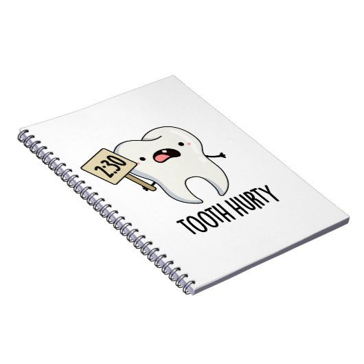 Tand Pijnlijk Grappige Tandheelkundige Pun Notitieboek (Rechterzijde)