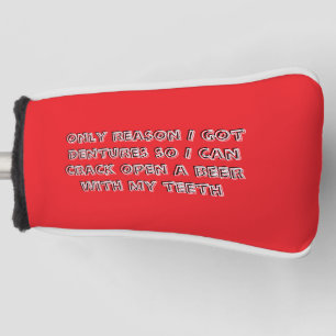 Tand voor het openen van flessen golfheadcover