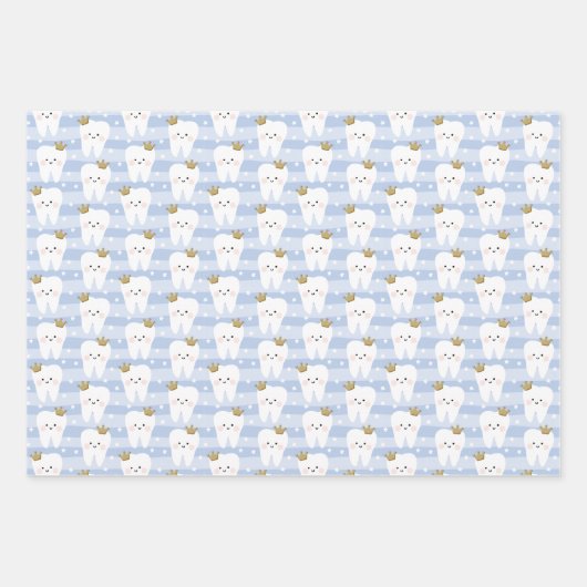 Tand wikkelpapier Flat Sheet Set van 3 Inpakpapier Vel (Voorkant 3)