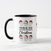 Tand WORDEN VERTELD Tandheelkundige Kerstmis Floss Mok (Links)