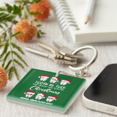 Tand WORDEN VERTELD Tandheelkundige Kerstmis Floss Sleutelhanger (Voorkant Rechts)