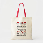Tand WORDEN VERTELD Tandheelkundige Kerstmis Floss Tote Bag (Voorkant)