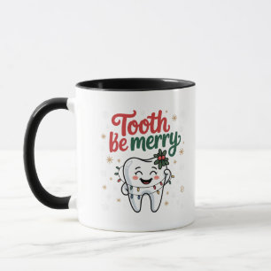 Tand Zal Blij Zijn Funny Tandarts Kerstmis Mok