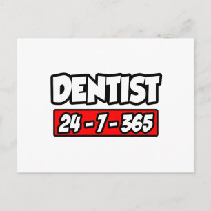 Tandarts 24-7-365 briefkaart