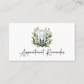 Tandarts Afspraak Herinnering Logo Visitekaartje (Voorkant)