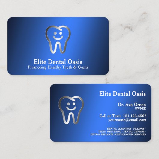 Tandarts Elite Dental Visitekaartje (Voorkant / Achterkant)