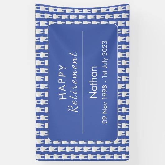 Tandarts en orthodontist Pensioen Spandoek (Verticaal)