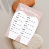 Tandarts Girly Pastel Roze Tandheelkundige Afspraa Afsprakenkaartje