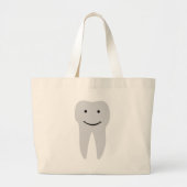 tandarts glimlach tanden grote tote bag (Voorkant)