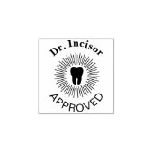 Tandarts goedgekeurd Rubber Stempel (Afrduk)