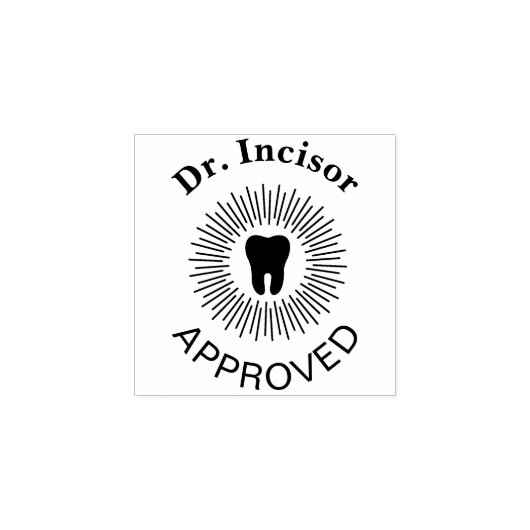 Tandarts goedgekeurd Rubber Stempel (Afrduk)