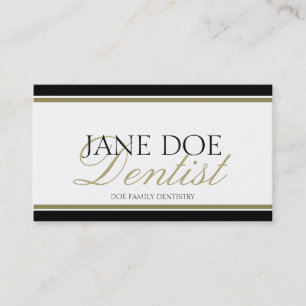 Tandarts Gold Script - Beschikbaar briefhoofd - Visitekaartje