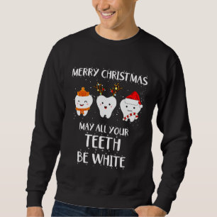 Tandarts Grappige Kerstmis Tanden Rendieren Santa Trui