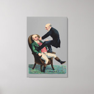 Tandarts grappige orthodontist  kunst canvas afdruk