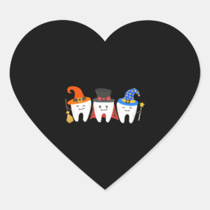 Tandarts Halloween Tanden Tand Hart Sticker
