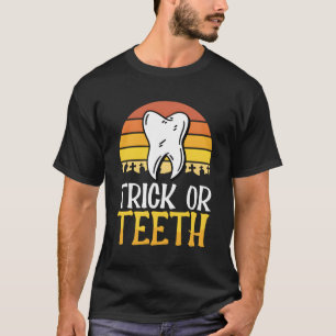 Tandarts Halloween Trick or treat Tandheelkundige T-shirt
