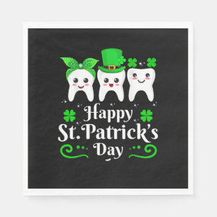 Tandarts Happy St Patrick's Day tandheelkundige as Servet