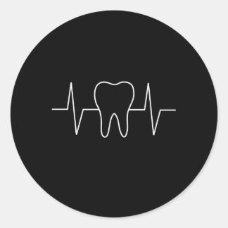 Tandarts Hebeat EKG Tandheelkundige Hygiënist Mola Ronde Sticker
