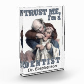 TANDARTS humor aangepaste naam fotoblok (Links)