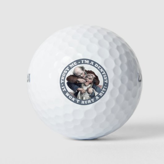 Tandarts humor golfballen (Voorkant)