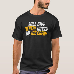 Tandarts hygiënist geeft tandheelkundig advies voo t-shirt