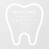 Tandarts Kantoor Storefront Open Uren Tand Logo Raamsticker (Vel)