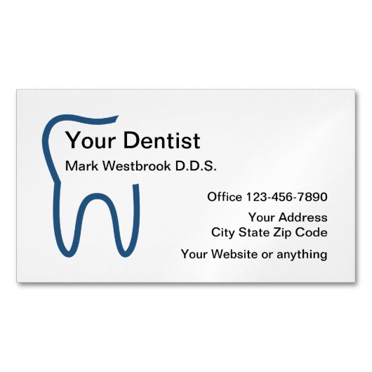 Tandarts Kantoor Visitekaartje magneten (Voorkant)
