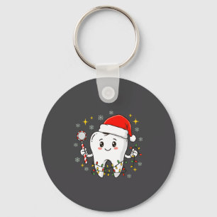 Tandarts Kerst Tanden Xmas Lichtjes Grappige Tandh Sleutelhanger