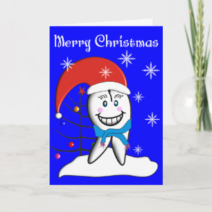 Tandarts Kerstmis Toot kaarten met tanddecoraties